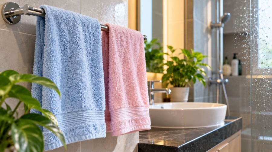 Bạn có thường xuyên treo khăn mặt trong nhà tắm không?