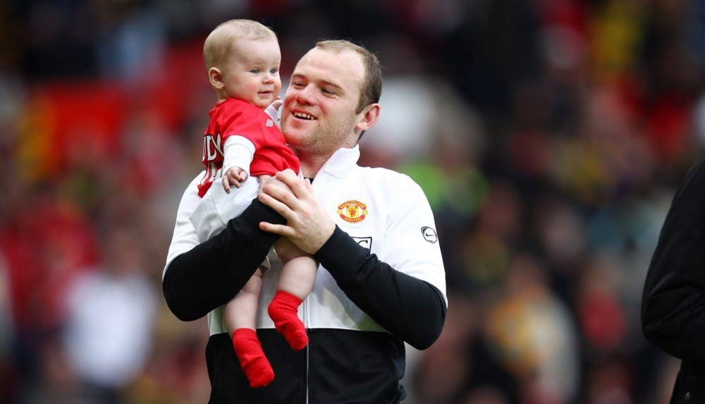 Kai Rooney khi chưa tròn 1 tuổi. Ảnh: EPA.