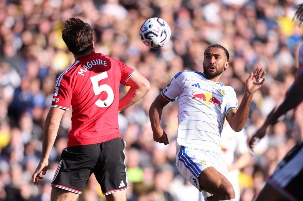 Man Utd chia điểm với Leeds tại Elland Road. Ảnh: EPA IMAGES. 