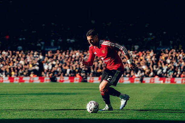 Dalot đã có trận đấu đầy nỗ lực. Ảnh: Ash Donelon/Manchester United via Getty Images.