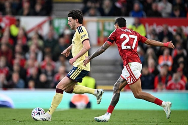 Vai trò của Declan Rice đặc biệt quan trọng với khu trung tuyến và lối chơi mà Arsenal xây dựng. Ảnh: Stuart MacFarlane/Arsenal FC qua Getty Images