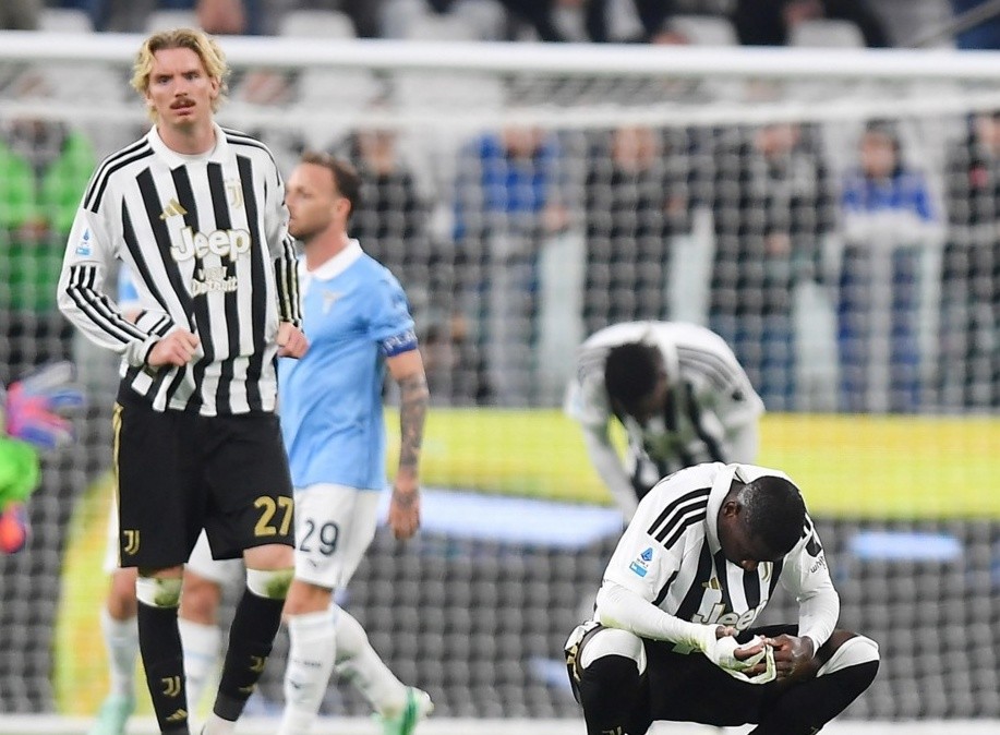Juventus thua 0-3 Lazio. Ảnh: EPA.