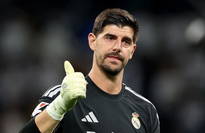 Thibaut Courtois – 7.5 điểm. Thủ thành người Bỉ duy trì sự tập trung cao độ với 4 pha cứu thua chuẩn xác. Ảnh: Florencia Tan Jun/Getty Images.