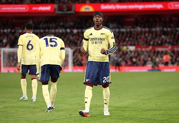 Arsenal được giải cứu nhờ bàn thắng muộn của Madueke. Ảnh: Carl Recine/Getty Images.