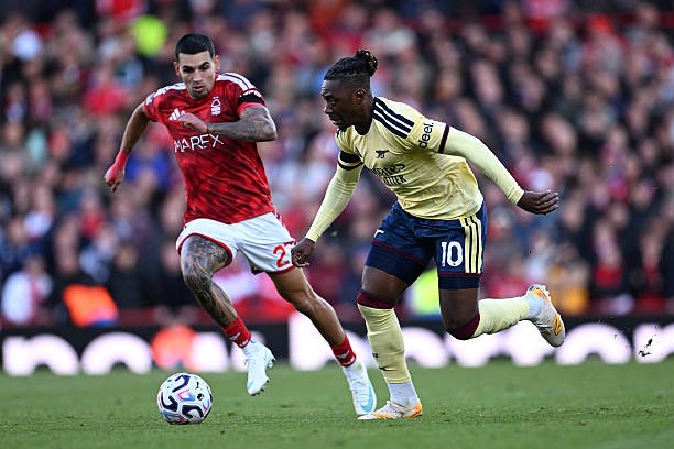 Eberechi Eze gây thất vọng trong trận đấu với Nottingham Forest. Ảnh: David Price/Getty Images