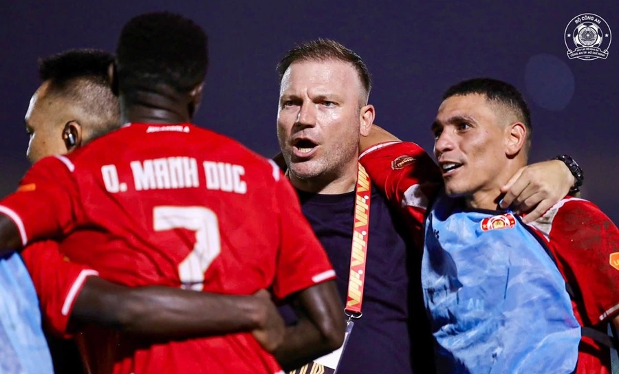 CA TP Hồ Chí Minh có chiến thắng vất vả trước Thể Công Viettel. Ảnh: CA TP Hồ Chí Minh FC.