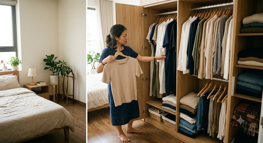 Thay vì mua sắm theo cảm hứng hoặc chạy theo khuyến mãi, phụ nữ nên ưu tiên quần áo vừa vặn, bền đẹp và phù hợp với nhu cầu thực tế.