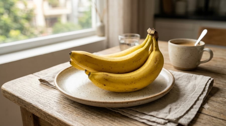 Chuối cung cấp carbohydrate, kali và chất xơ nhưng có ít protein, vì vậy nên kết hợp với thực phẩm khác trong bữa sáng.