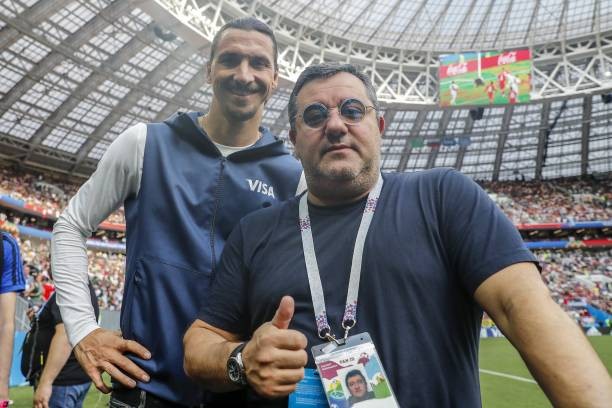 Ibrahimovic xem Raiola như người bạn và người thầy đặc biệt. Ảnh: VI Images via Getty Images.