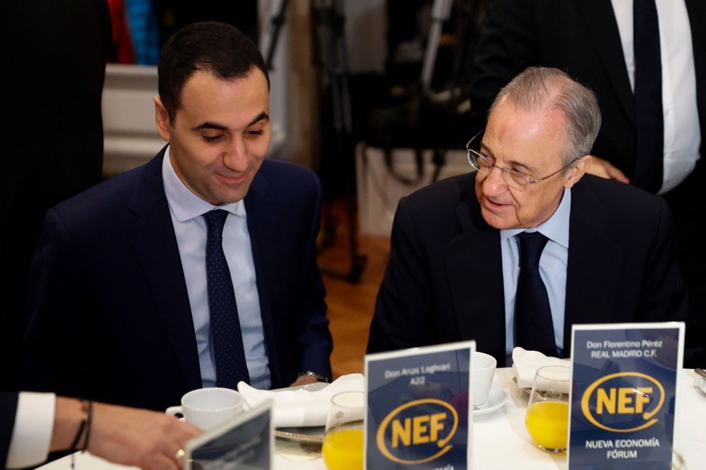 Florentino Perez là người tâm huyết với dự án Super League. Ảnh: EPA.