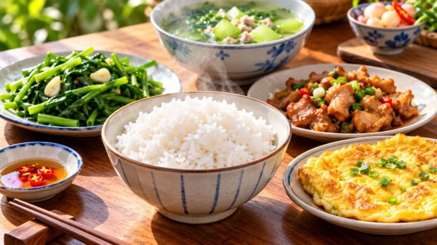 Bữa sáng có nên ăn cơm trắng?