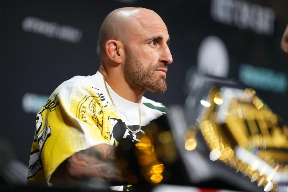 Alexander Volkanovski at UFC 333 press conference