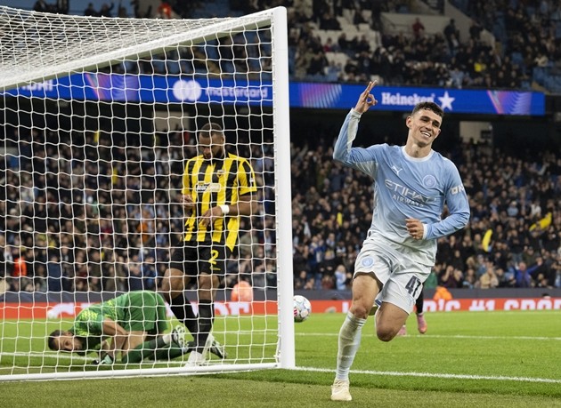 Foden tỏa sáng tại Champions League. Ảnh: EPA IMAGES. 
