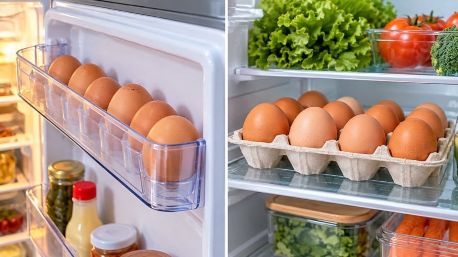 Vị trí bảo quản trứng rất quan trọng
