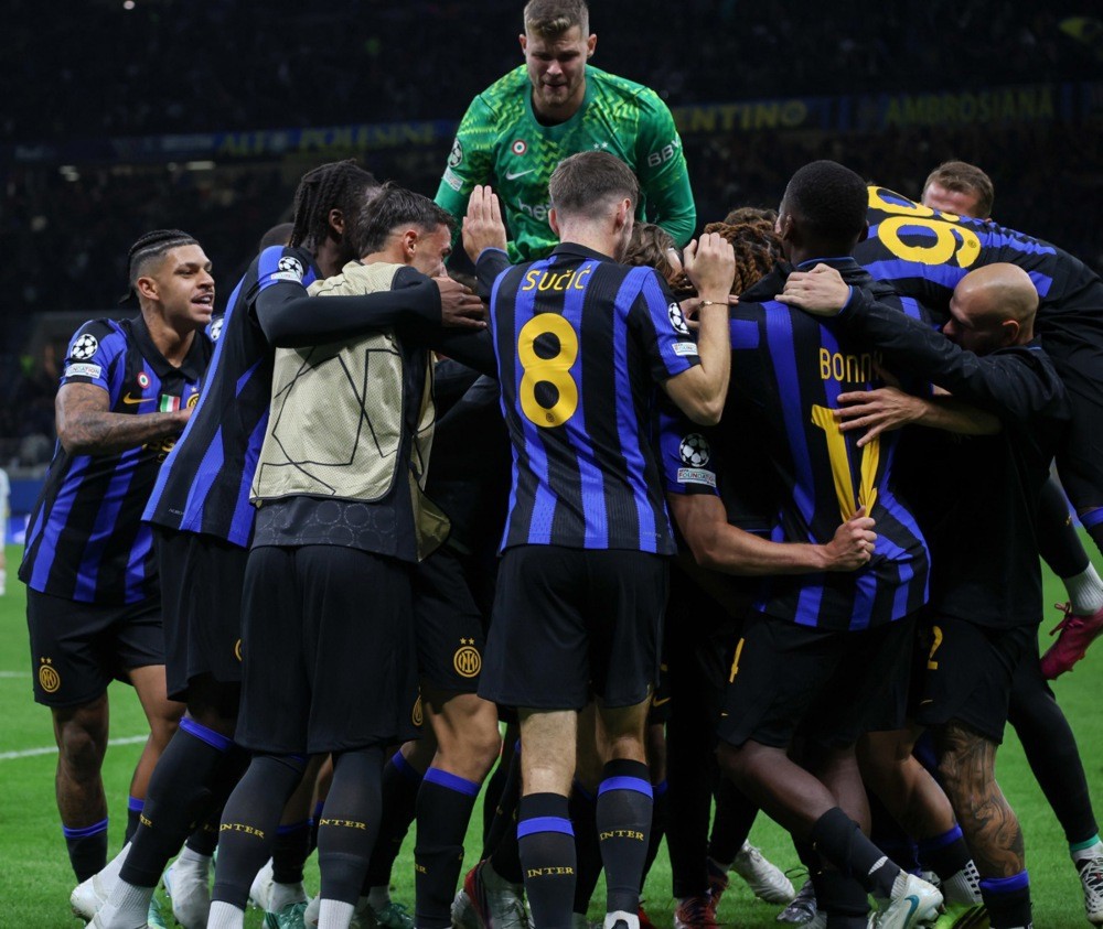 Inter Milan giành chiến thắng dù phải thi đấu trong thế thiếu người. Ảnh: EPA.