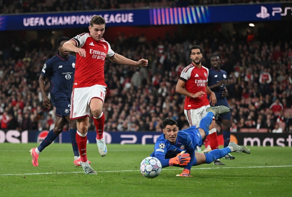 Arsenal cân nhắc chia tay Gyokeres. Ảnh: EPA. 