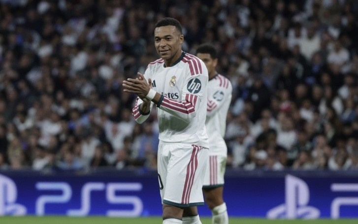 Mbappe tỏa sáng trước RB Leipzig. Ảnh: EPA.