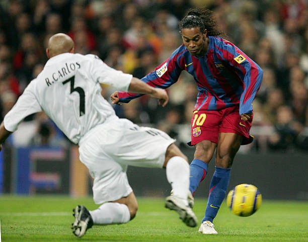 Một đêm tại Bernabeu đủ khắc họa sự kiệt xuất của Ronaldinho. Ảnh: Denis Doyle/Getty Images.