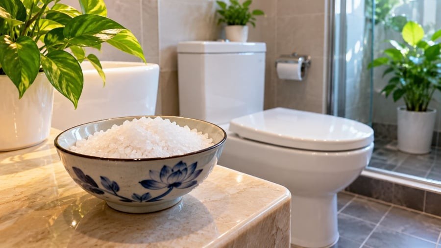 Bát muối trong nhà vệ sinh có thể mang lại những lợi ích bất ngờ