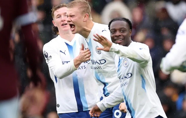 Man City phung phí cơ hội dù có bàn của Haaland. (Ảnh: Getty/Carl Recine)
