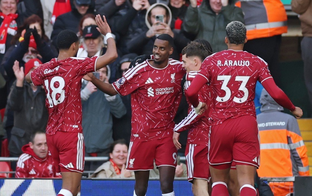 Liverpool có chiến thắng thứ 2 liên tiếp ở Ngoại hạng Anh khi lần lượt đánh bại 2 địch thủ khó chịu, Brentford và Brighton. Ảnh: EPA.