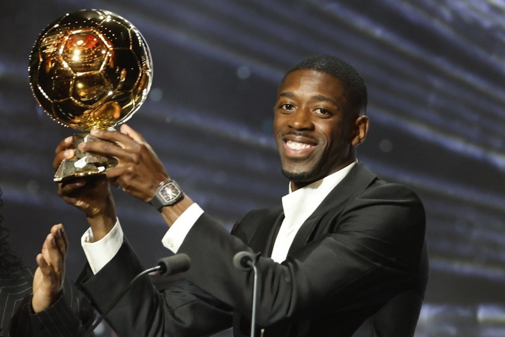 Dembele là đương kim chủ nhân QBV. Ảnh: EPA.
