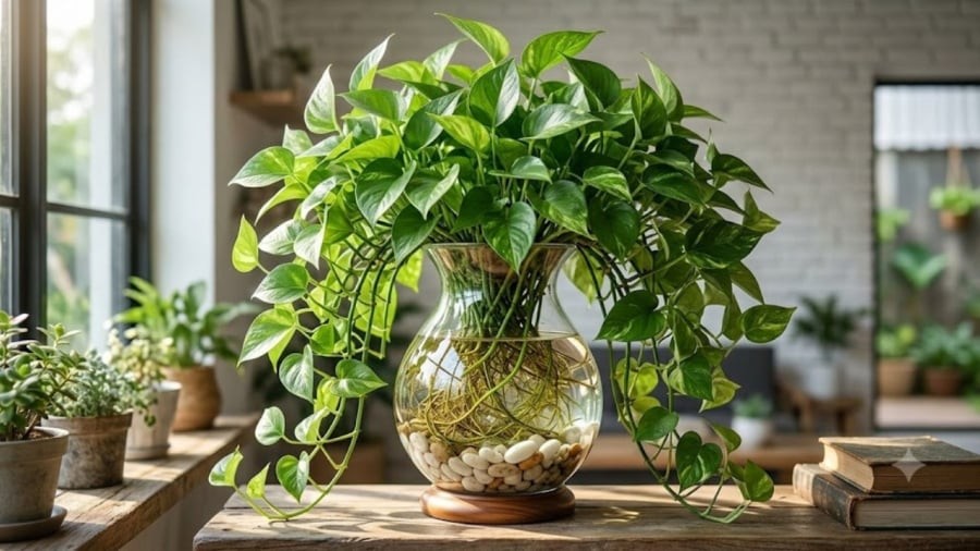 Cách trồng Trầu Bà từ cành nhanh mọc rễ, lá xanh mướt mượt