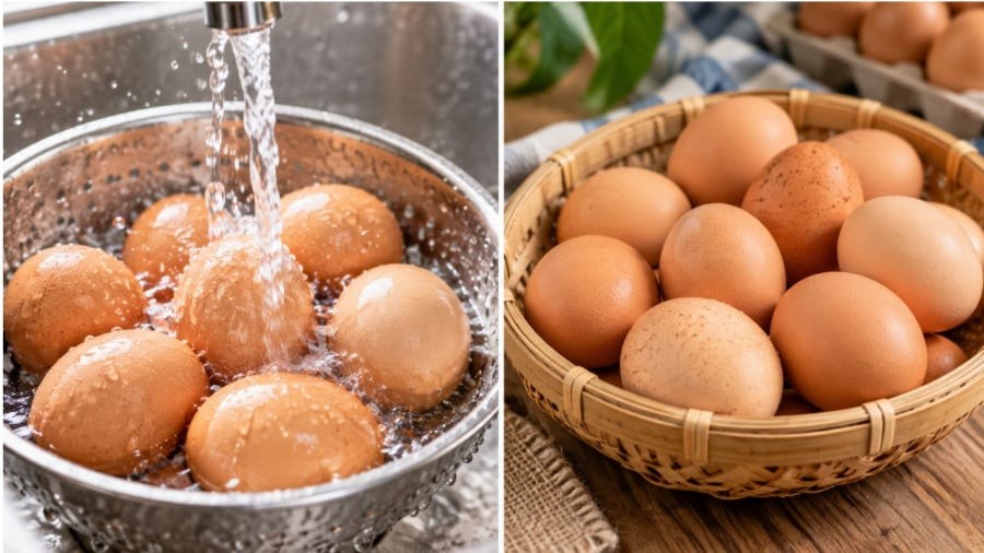 Rửa trứng trước khi cất không phải là cách tốt để bảo quản trứng