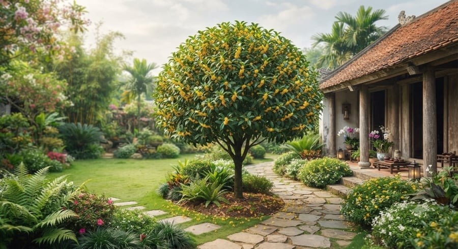 Theo quan niệm phong thủy dân gian, Mộc Hương xanh tốt đặt cạnh lối đi tượng trưng cho sức sống và sự đủ đầy, đồng thời giúp khu vực trước nhà thêm đẹp mắt, thông thoáng.