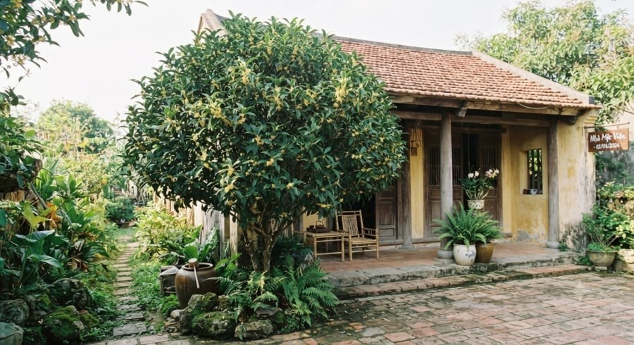 Trồng Mộc Hương ở hiên nhà có đủ ánh sáng giúp cây sinh trưởng tốt, tỏa hương thơm và tạo điểm nhấn xanh mát cho không gian sống.
