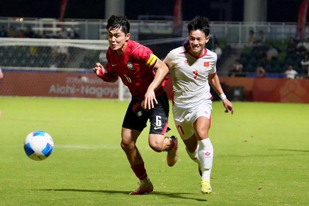 Sau Asiad 20, U23 Việt Nam tiếp tục thi đấu dưới sự chỉ đạo của HLV Đinh Hồng Vinh. Ảnh: VFF