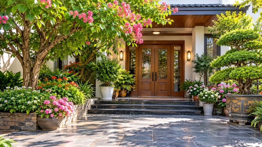 Chú ý khi trồng cây trước nhà