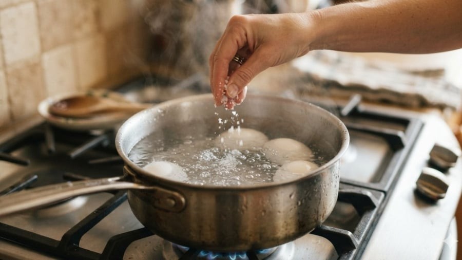 Tại sao bạn nên cho muối vào nước luộc trứng?