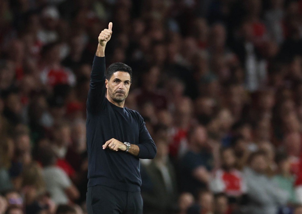 Arteta đối mặt thử thách lớn mang tên Anfield. Ảnh: EPA.