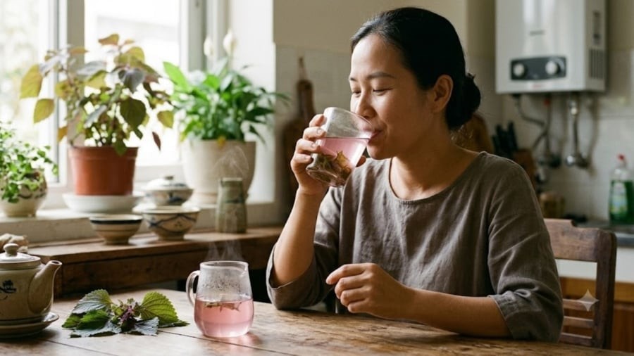 Lá tía tô uống tươi hay khô thì tốt hơn?