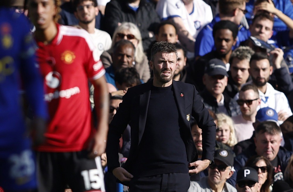 9 trận liền không biết mùi chiến thắng trên mọi đấu trường, khả năng để HLV Michael Carrick có thể trụ lại MU là rất mong manh. Ảnh: EPA.