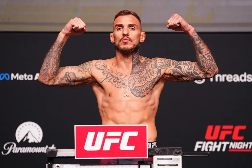 Renato Moicano và Tom Nolan tại buổi cân đo UFC Vegas 123