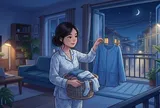 Vì sao người xưa dặn không phơi quần áo ngoài sân đêm?