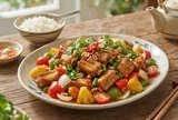 Cách làm món sườn xào ớt chuông thập cẩm ngon