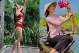 Người đẹp Vĩnh Long từng đội vương miện 1,5 tỷ đồng nay về quê bán cá khô, chỉ mặc áo bà ba cũng đẹp ngời ngời