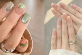 Nail nền trong điểm sắc xanh – xu hướng thanh lịch cho mùa thu 2026