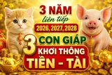 3 năm liên tiếp 2026, 2027, 2028: 3 con giáp khơi thông Tiền - Tài