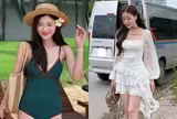 Mỹ nhân VTV 20 tuổi bụng bầu đi học, sinh xong bế con nhận bằng tốt nghiệp, diện áo tắm khoe dáng đẹp nuột nà