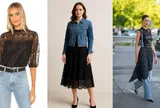 Phụ nữ 35+ muốn mặc nữ tính mà không sến: 4 cách phối ren với denim cực sang