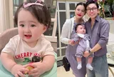 Con gái Phương Lê - NSƯT Vũ Luân khoe răng sữa và môi chúm chím cực đáng yêu, lần nào xuất hiện cũng như búp bê
