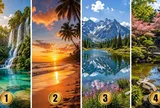 Chọn 1 bức tranh thiên nhiên bạn ấn tượng nhất để xem bạn có đang thu hút vận may?