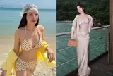 Hot girl Hà thành diện bikini khoe eo thon cùng làn da trắng bóc, chăm xách túi nửa tỷ đi khắp nơi