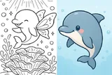 Tranh tô màu Baby Shark đáng yêu, cùng bé khám phá thế giới đại dương