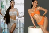 Á hậu Việt chuộng mốt trễ nải khoe vòng 1 căng tràn, xưa ở trọ 15m2 sau lấy chồng đại gia "đeo vàng kín cổ"