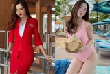 Tiếp viên hàng không "gây sốt" vì ảnh chụp lén quá xinh, sinh con cho chồng bác sĩ về dáng đẹp nõn nà